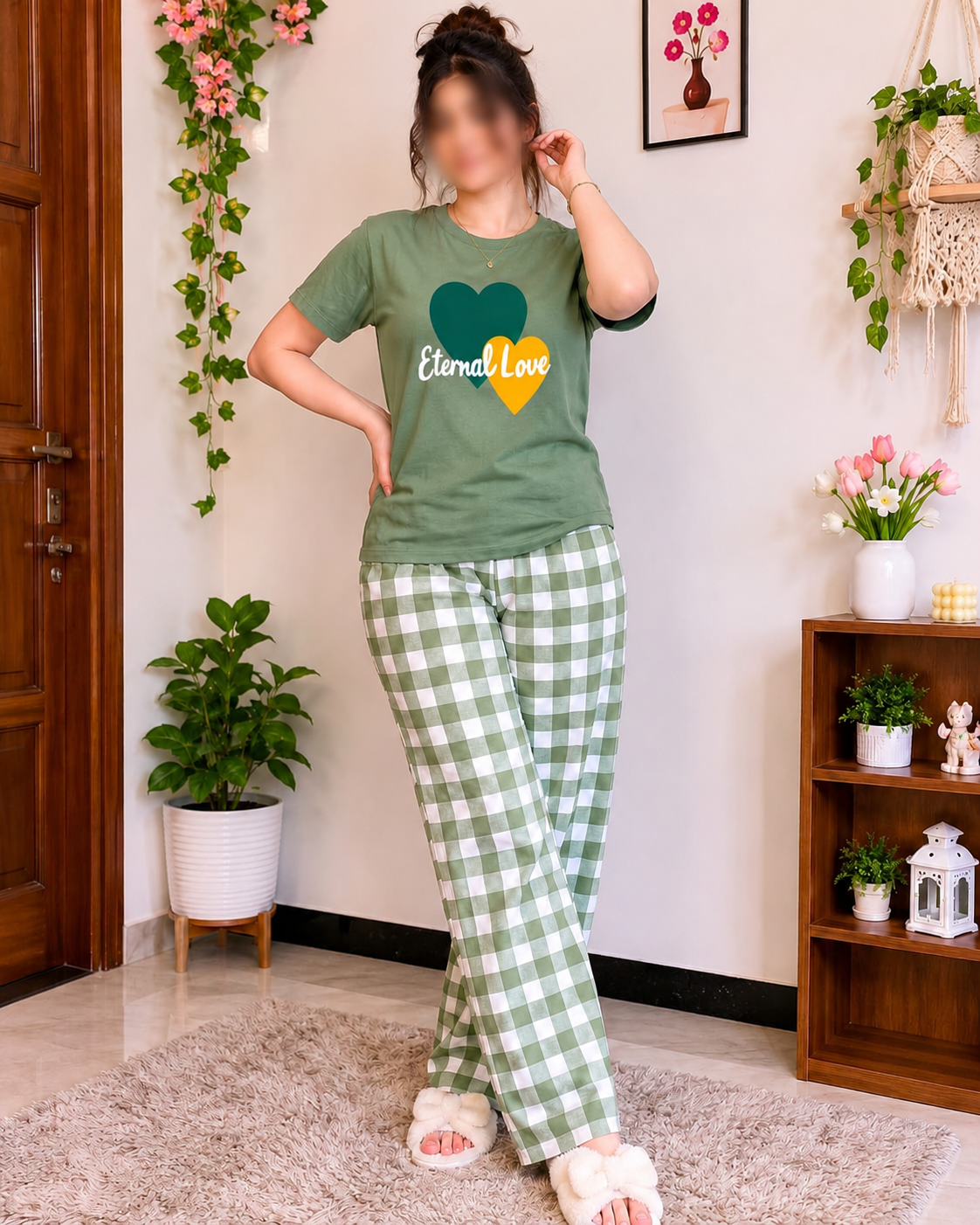 Cozy Check Lounge Set