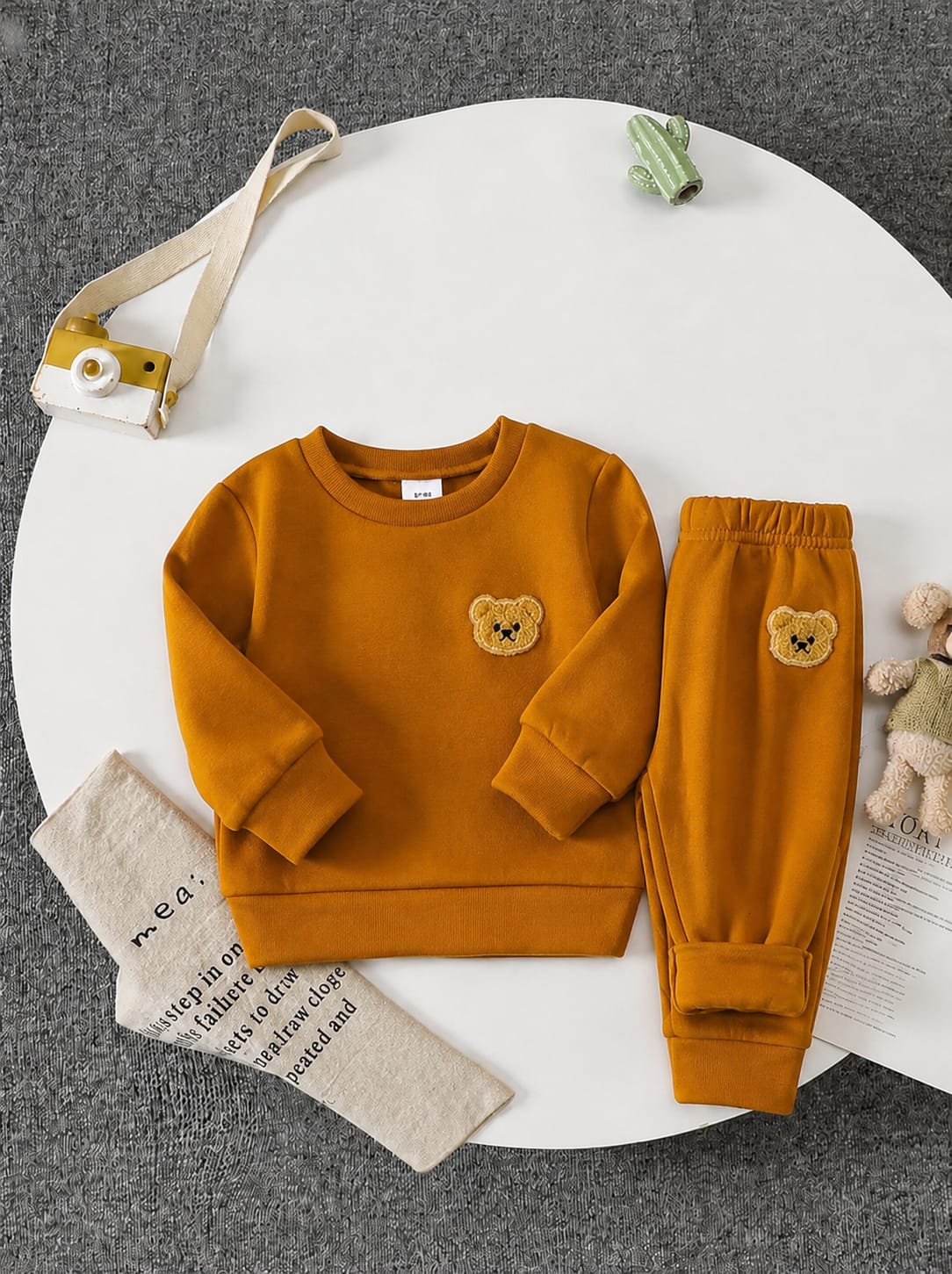 Mustard Cozy Teddy Kids Set