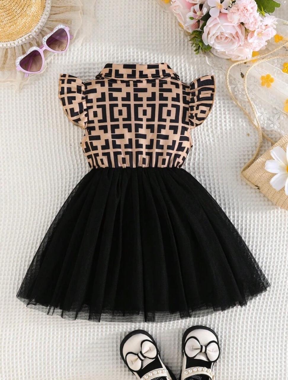 Elegant Bow Tulle Party Dress for Girls