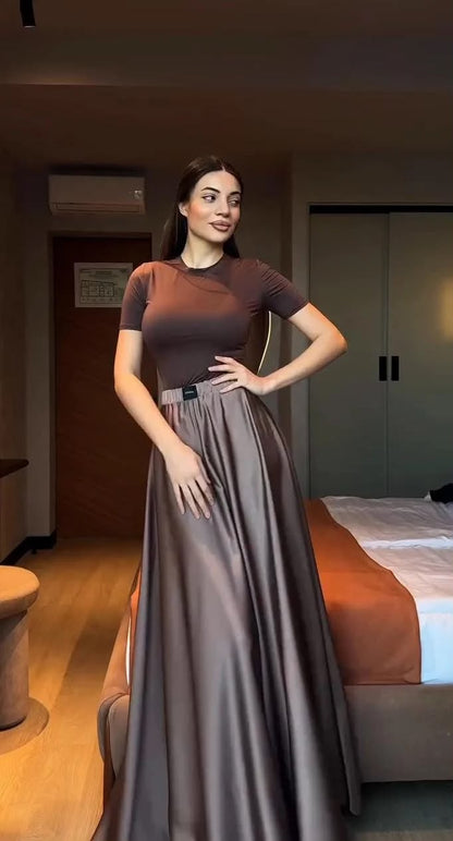 Ruby Elegance Skirt Dress