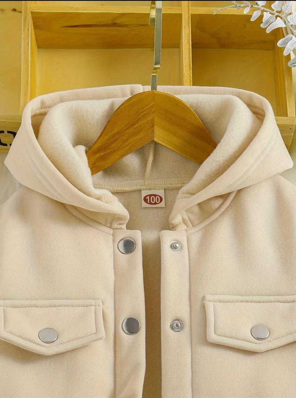 Little Luxe Hooded Set Cream
