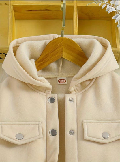 Little Luxe Hooded Set Cream