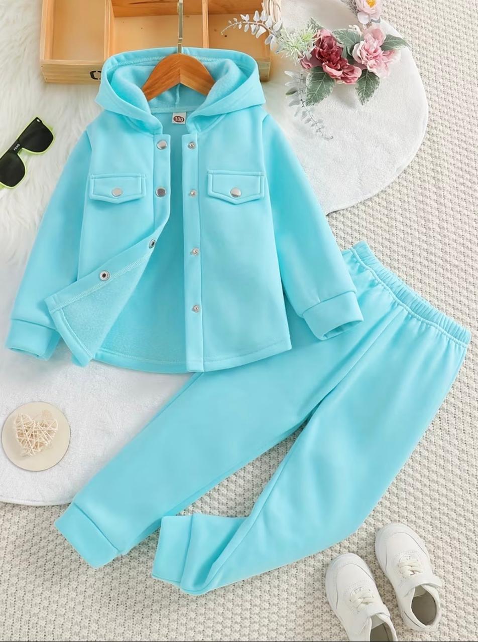Little Luxe Hooded Set Blue