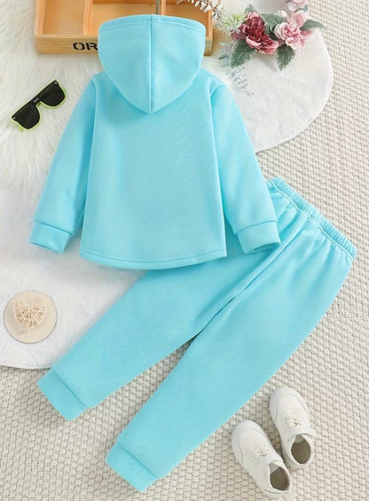 Little Luxe Hooded Set Blue