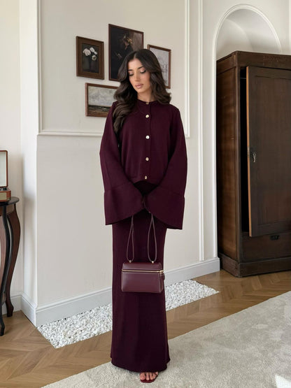 Elara Ribbed Knit 2-Piece Co-Ord Set