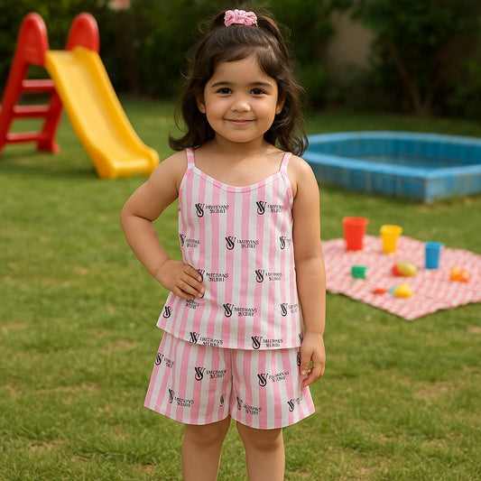 Signature Stripe  Kids Short Set