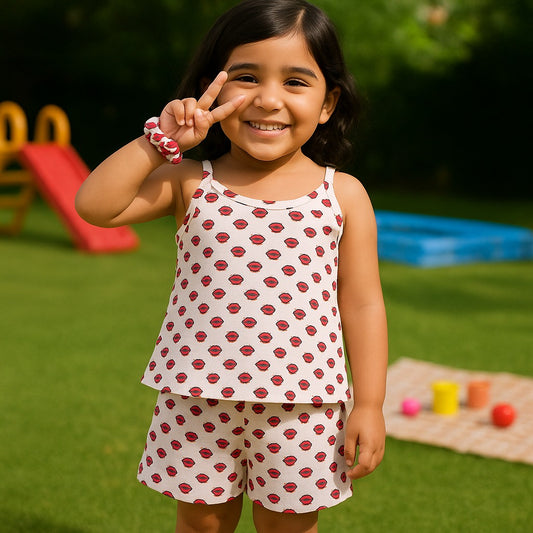 Pucker Up Lip Kids Short Set