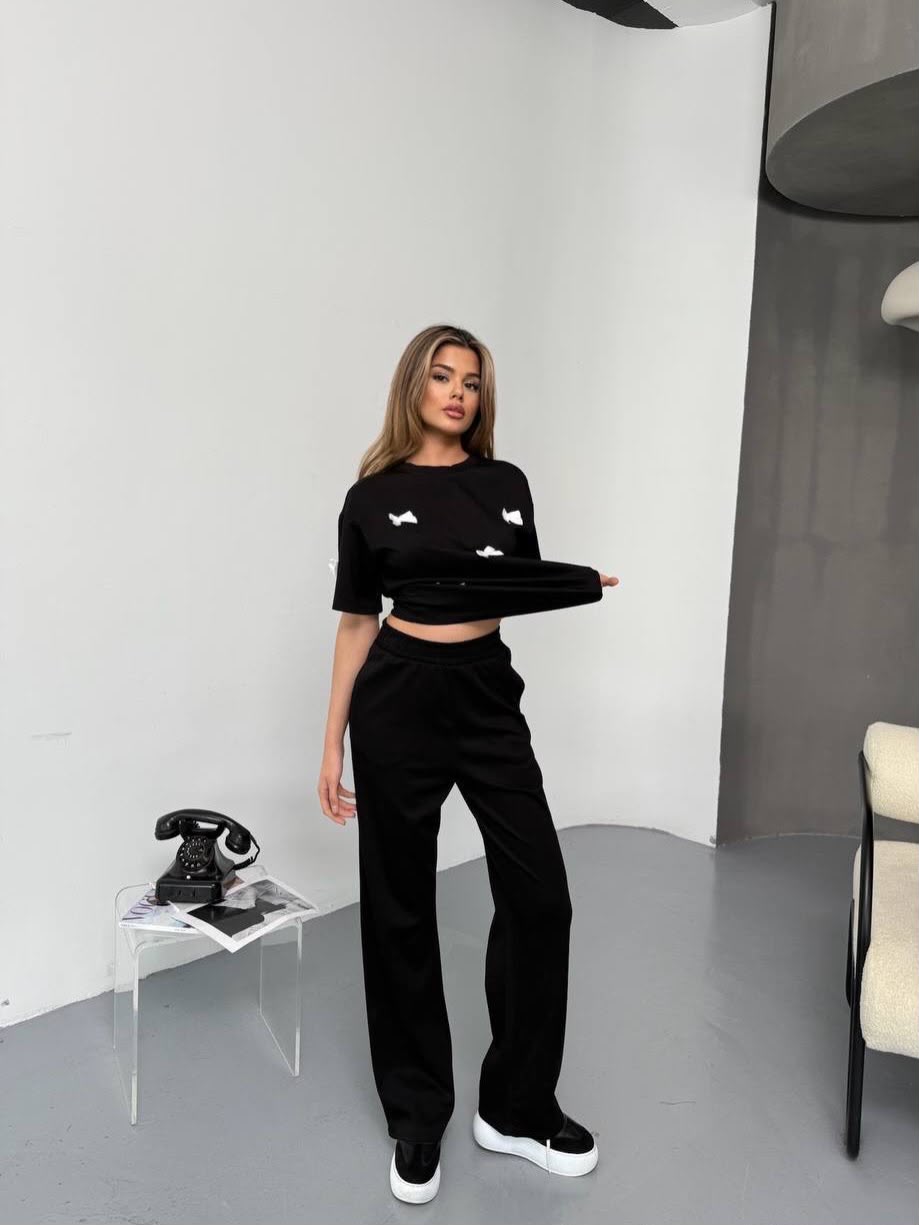Noir Bow Co-Ord Set