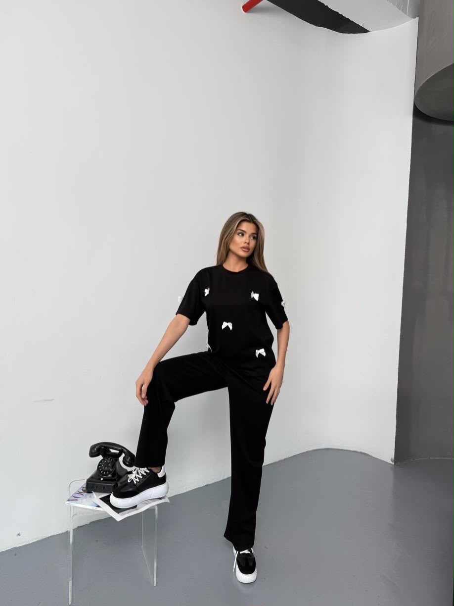 Noir Bow Co-Ord Set