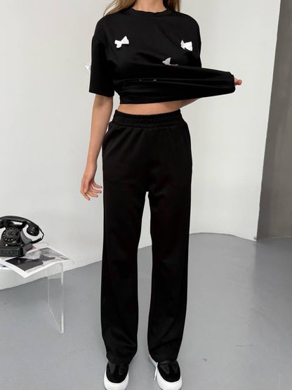 Noir Bow Co-Ord Set